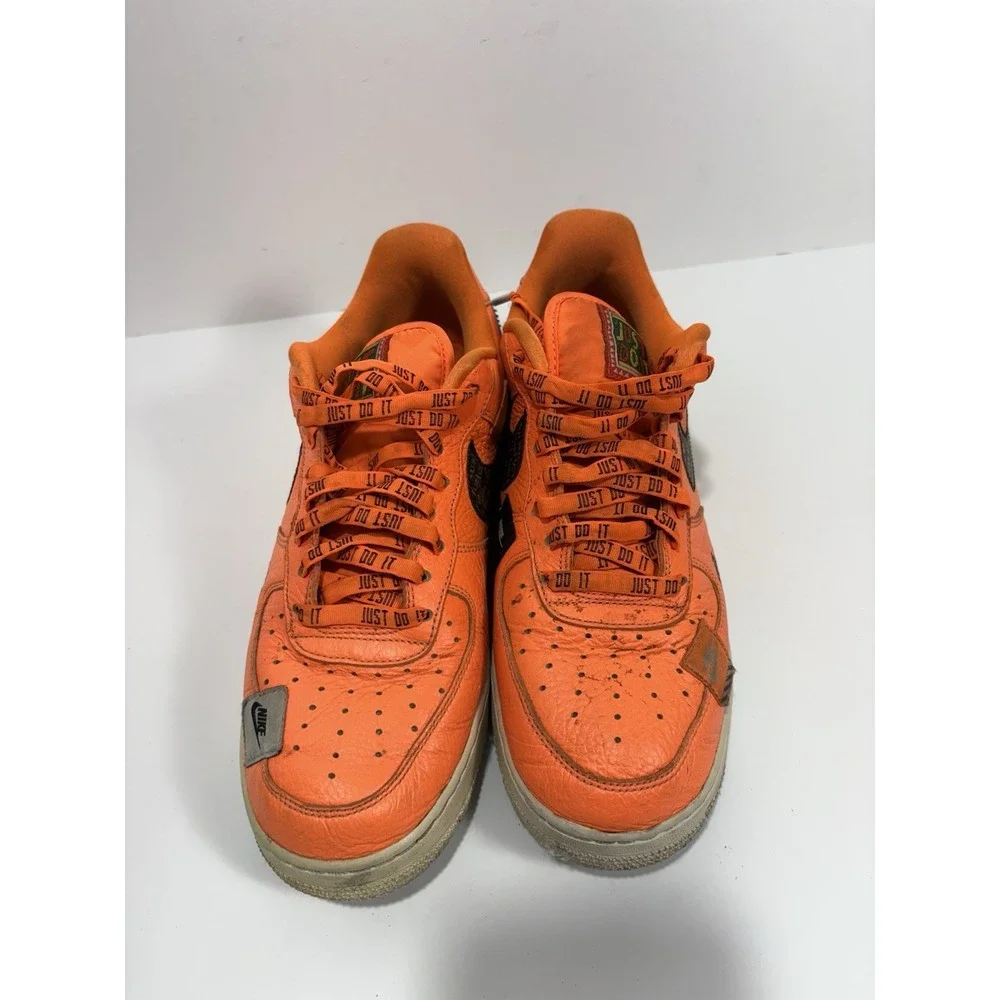 Nike Air Force 1 Low Just‎ Do It- Orange/Black/White AR7719-800 - Men's Size 9